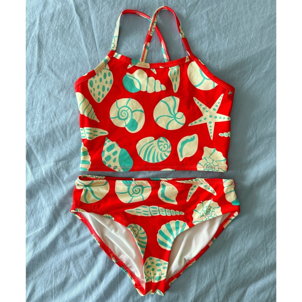 Hanna Andersson Two piece Bikini Swim Suit, Size 12/150cm
